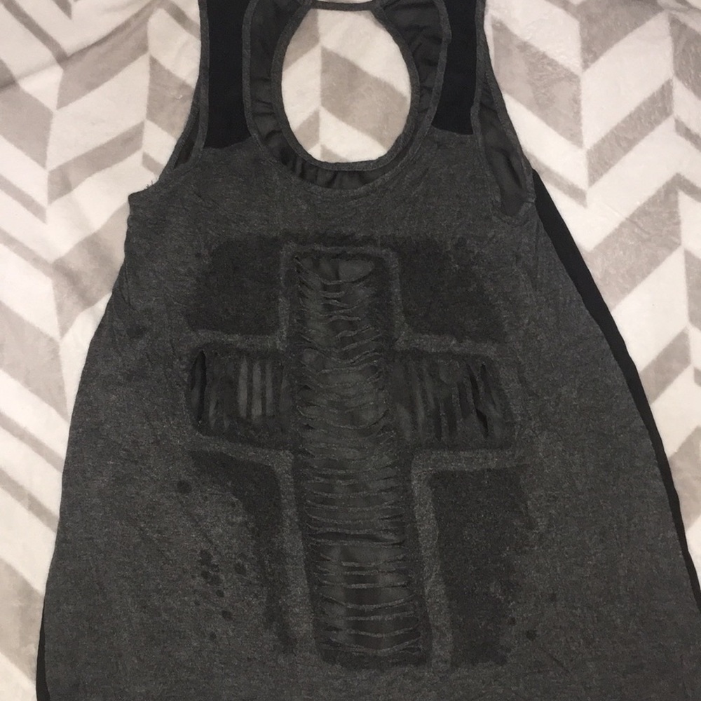 Cross Tank with distressed detailing